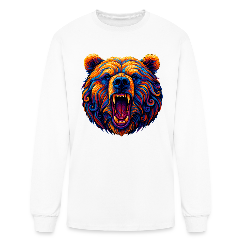 Psychedelic Bear - Unisex Long Sleeve T-Shirt - white