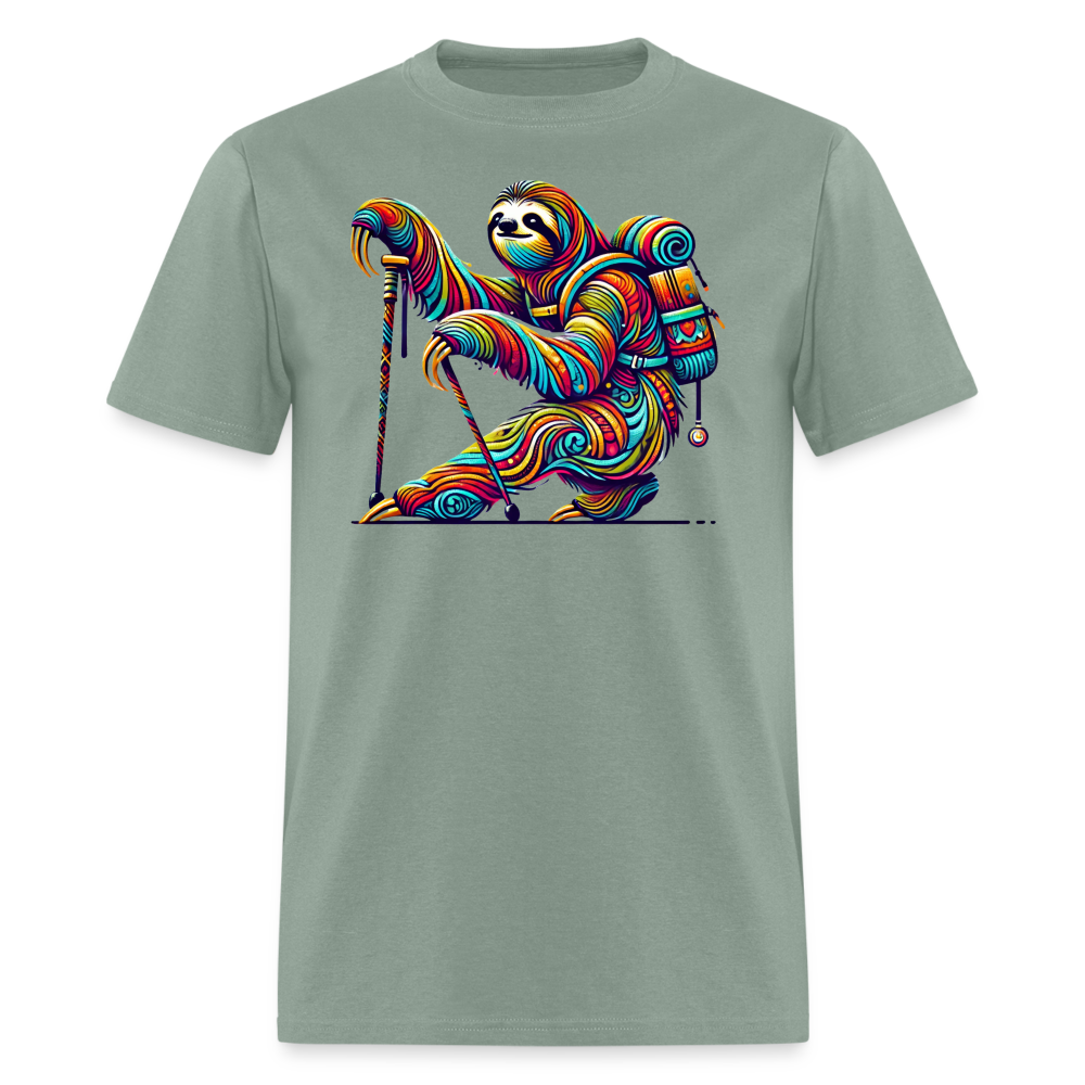 Psychedelic Sloth - Unisex T-Shirt - sage