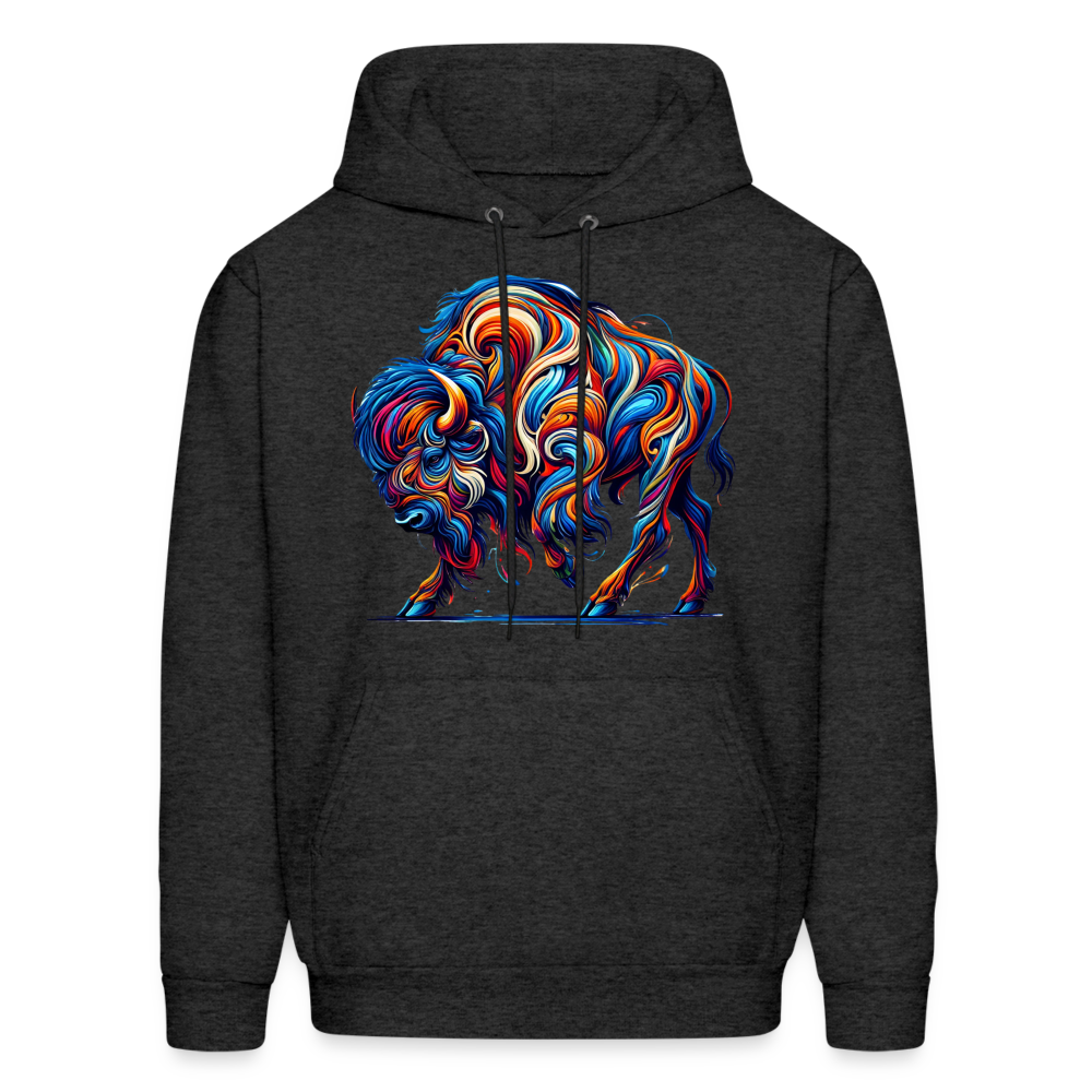Psychedelic Bison - Unisex Hoodie - charcoal grey