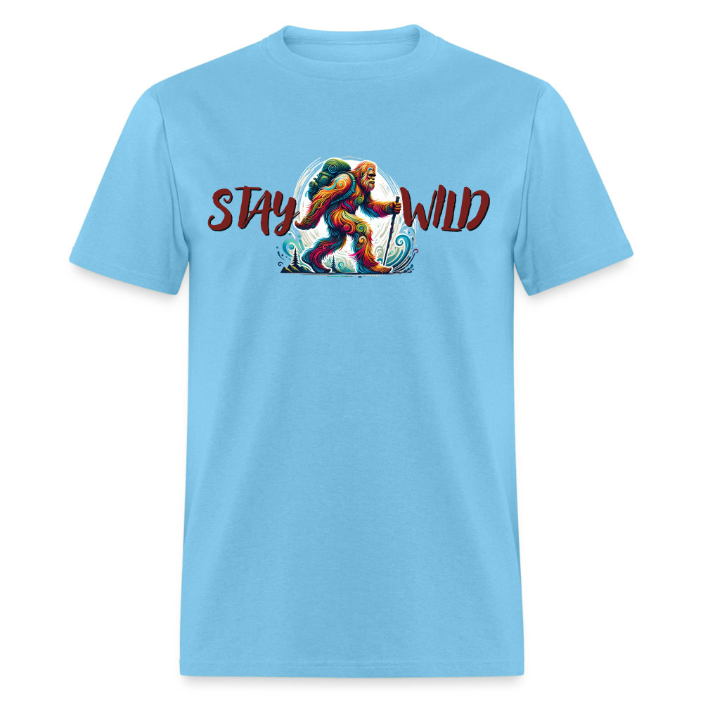 Stay Wild Bigfoot - Unisex Classic T-Shirt - aquatic blue