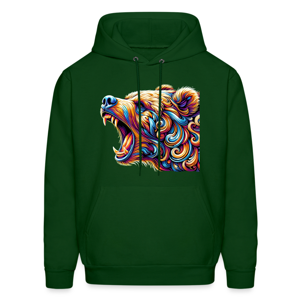 Psychedelic Bear - Unisex Hoodie - forest green
