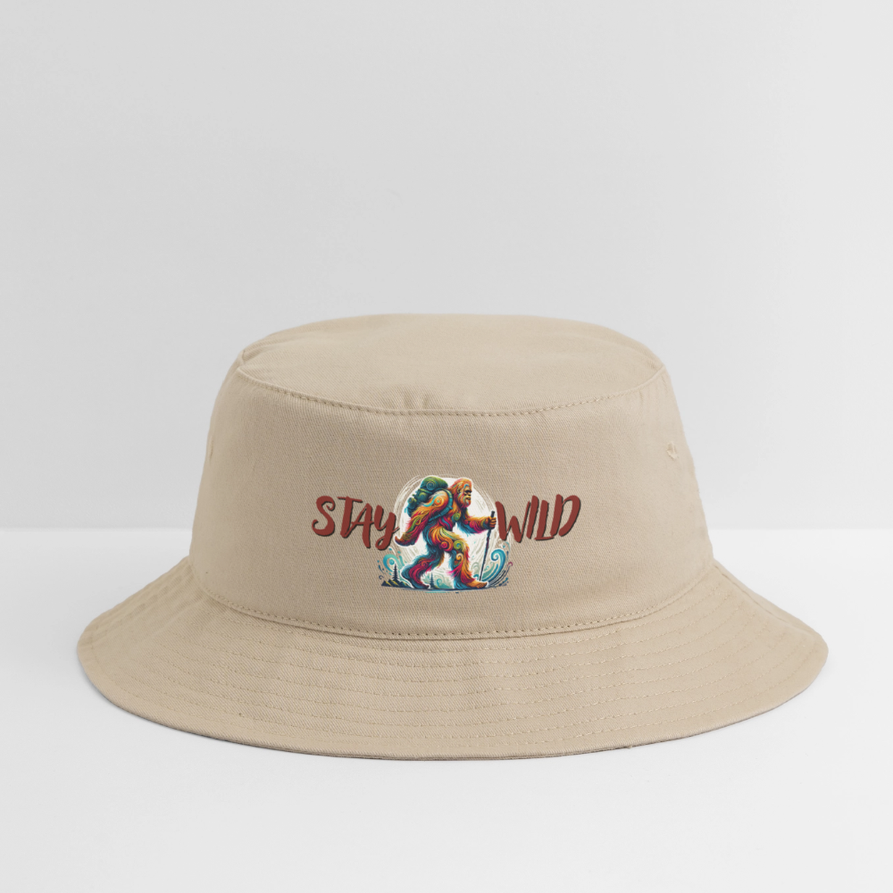 Stay Wild Bigfoot - Bucket Hat - cream