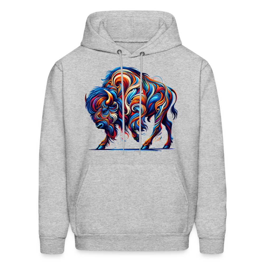 Psychedelic Bison - Unisex Hoodie - heather gray