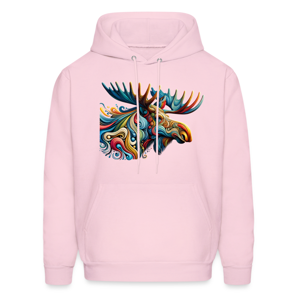 Psychedelic Moose - Unisex Hoodie - pale pink