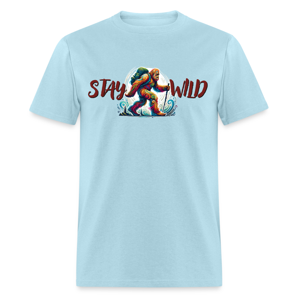 Stay Wild Bigfoot - Unisex Classic T-Shirt - powder blue
