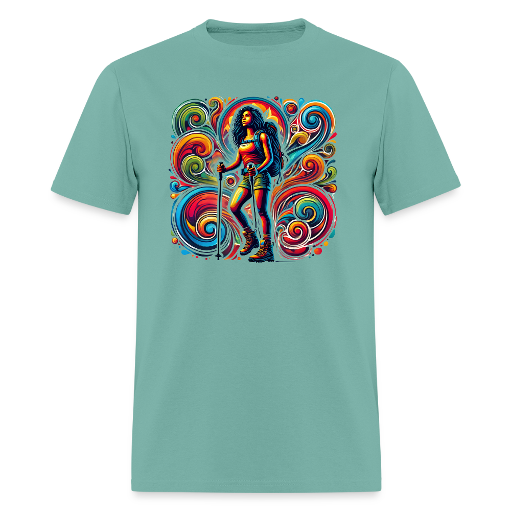 Psychedelic Female 2 Hiker - Unisex T-shirt - aquatic