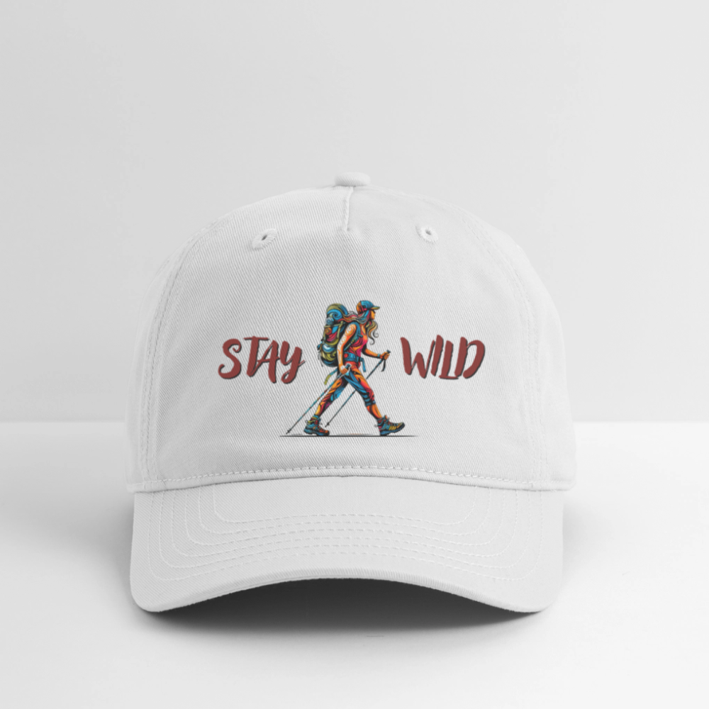 Stay Wild - Organic Baseball Cap - white