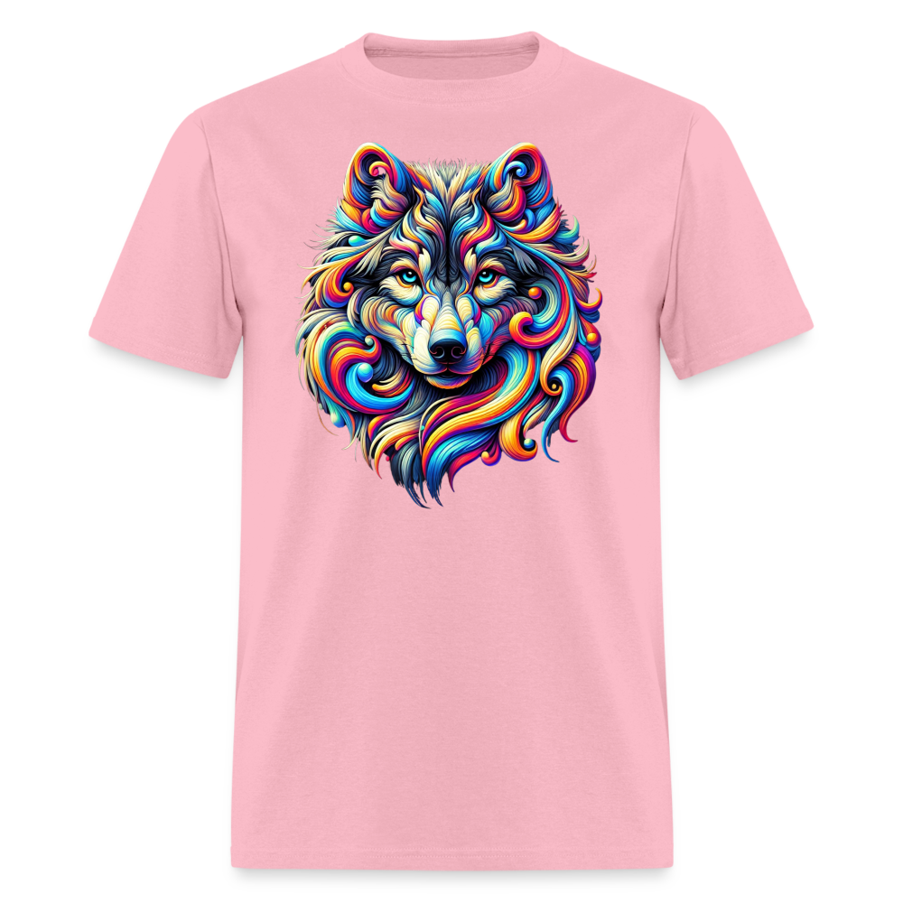 Psychedelic Wolf - Unisex T-shirt - pink