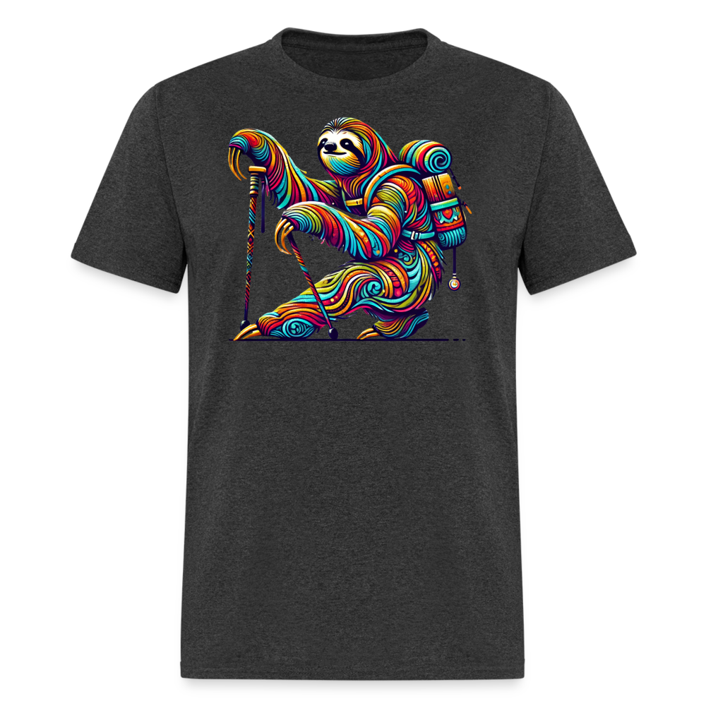 Psychedelic Sloth - Unisex T-Shirt - heather black