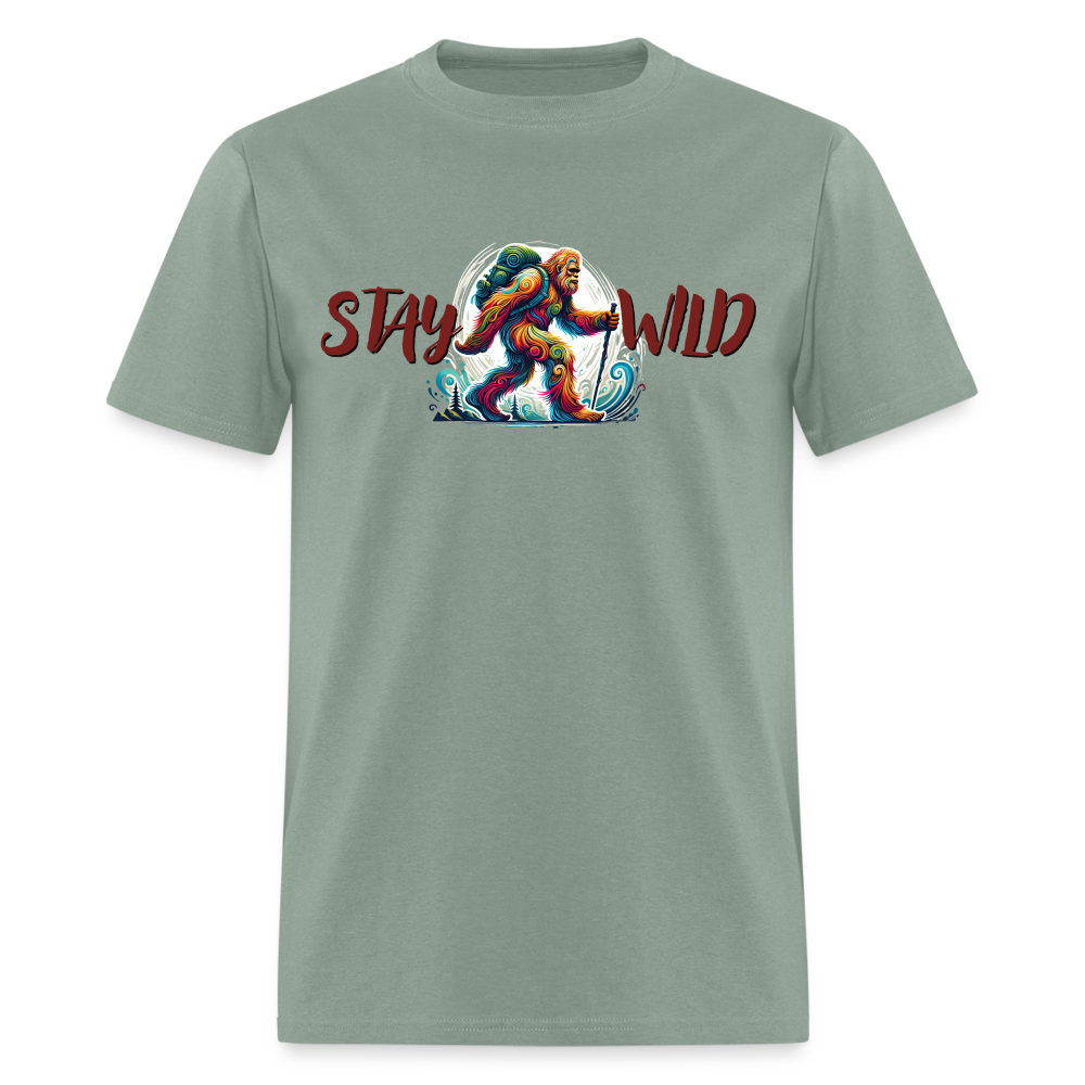 Stay Wild Bigfoot - Unisex Classic T-Shirt - sage