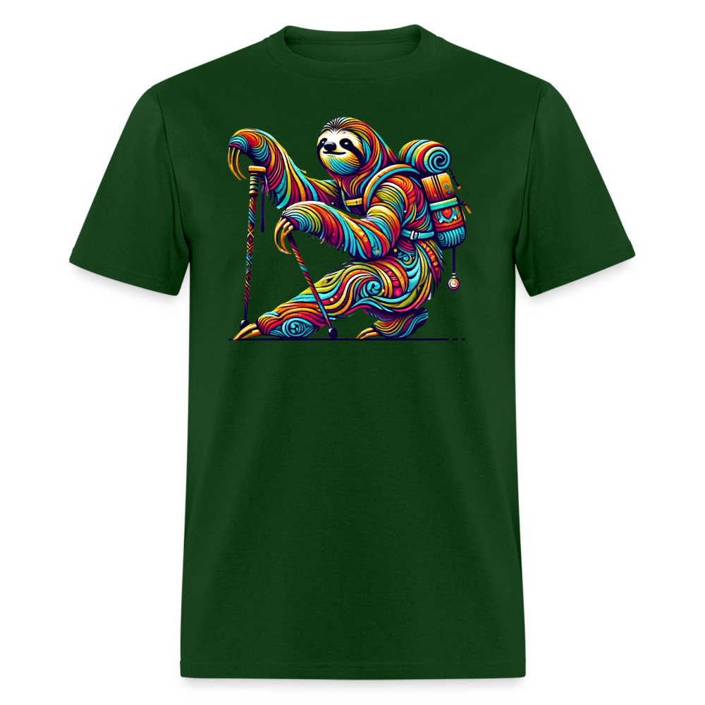 Psychedelic Sloth - Unisex T-Shirt - forest green