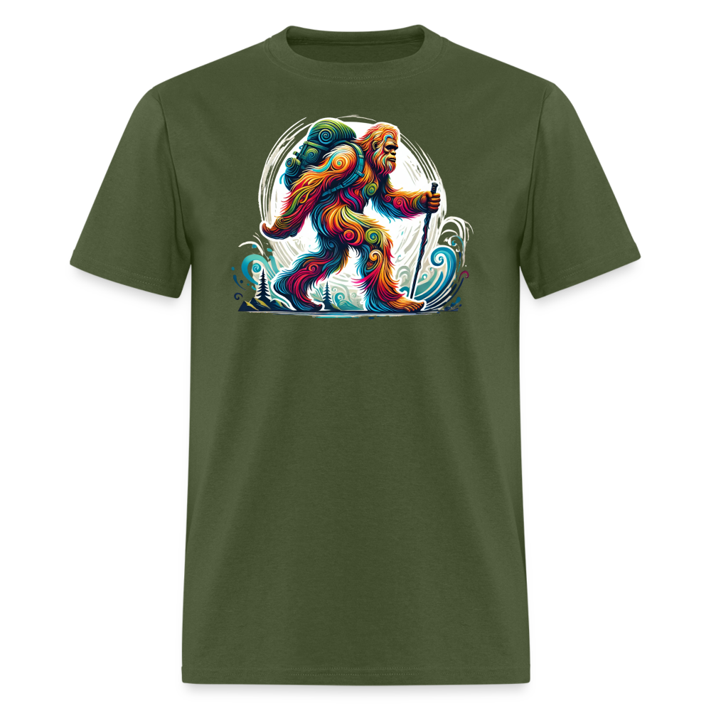 Psychedelic Bigfoot - Unisex T-shirt - military green