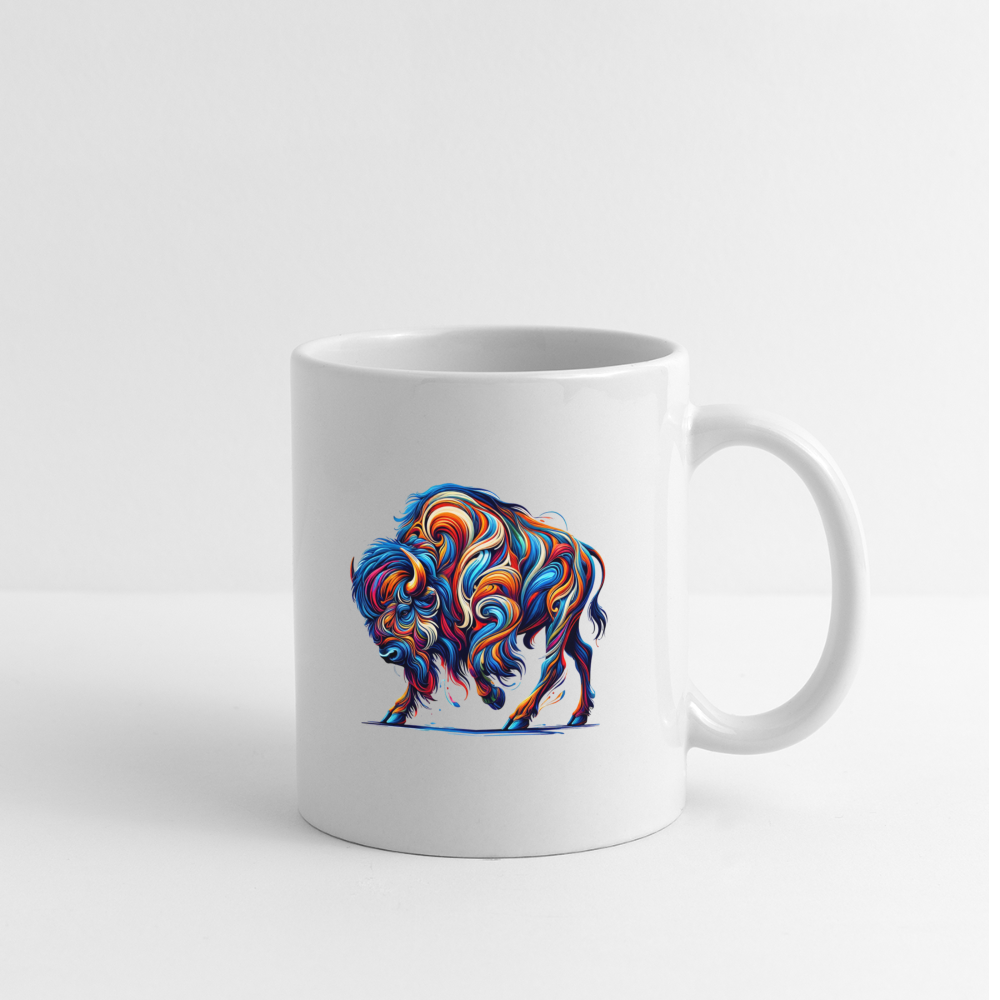 Psychedelic Bison - Ceramic Mug - white