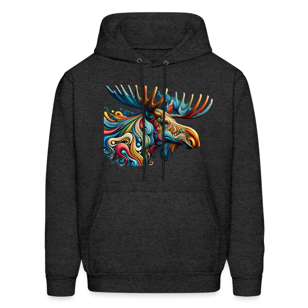 Psychedelic Moose - Unisex Hoodie - charcoal grey