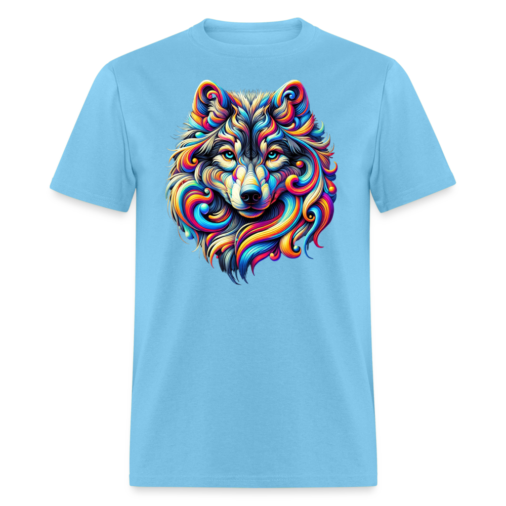Psychedelic Wolf - Unisex T-shirt - aquatic blue