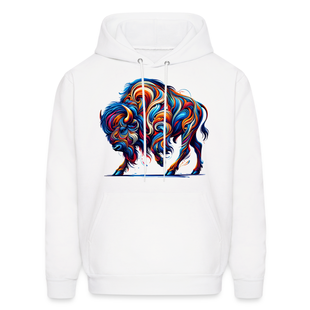 Psychedelic Bison - Unisex Hoodie - white