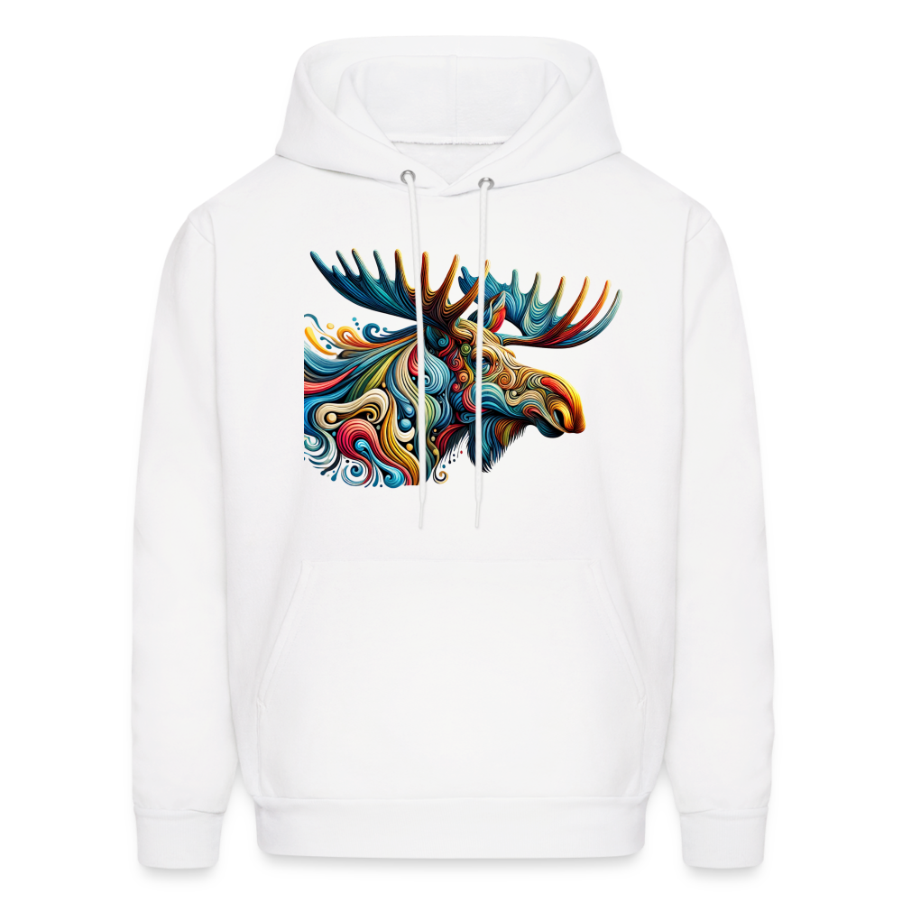 Psychedelic Moose - Unisex Hoodie - white