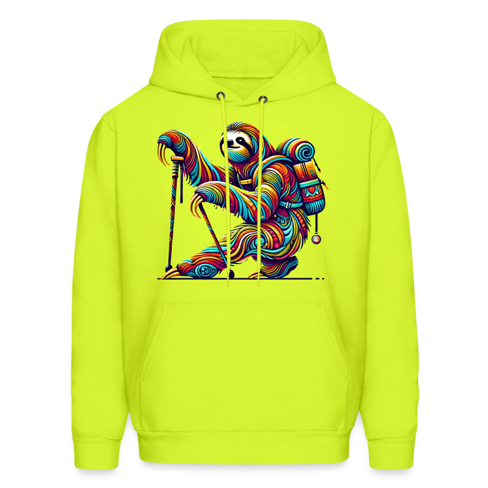 Psychedelic Sloth - Unisex Hoodie - safety green