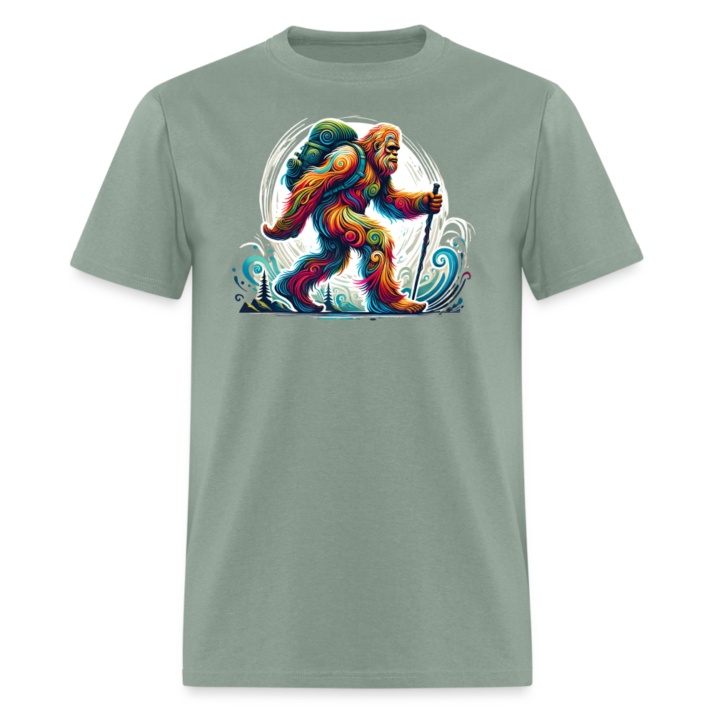 Psychedelic Bigfoot - Unisex T-shirt - sage