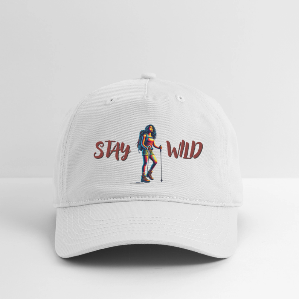 Stay Wild - Organic Baseball Cap - white