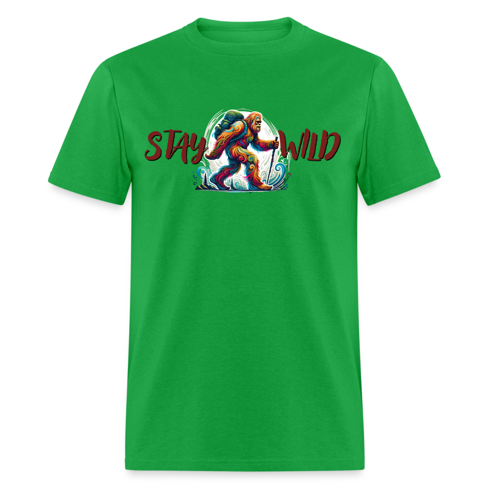Stay Wild Bigfoot - Unisex Classic T-Shirt - bright green