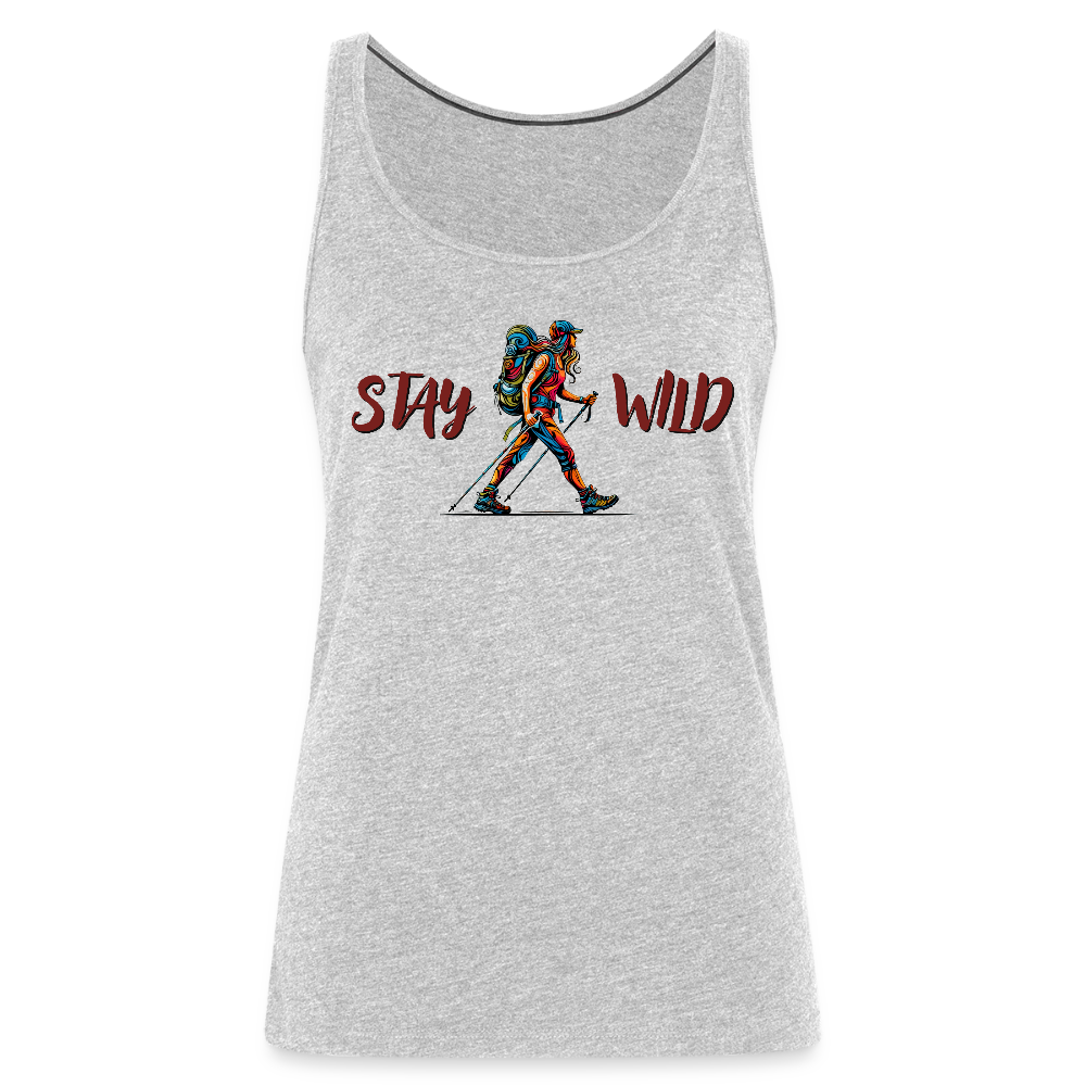 Stay Wild - Women’s Premium Tank Top - heather gray