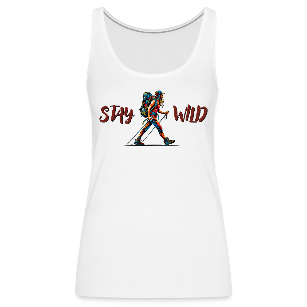 Stay Wild - Women’s Premium Tank Top - white