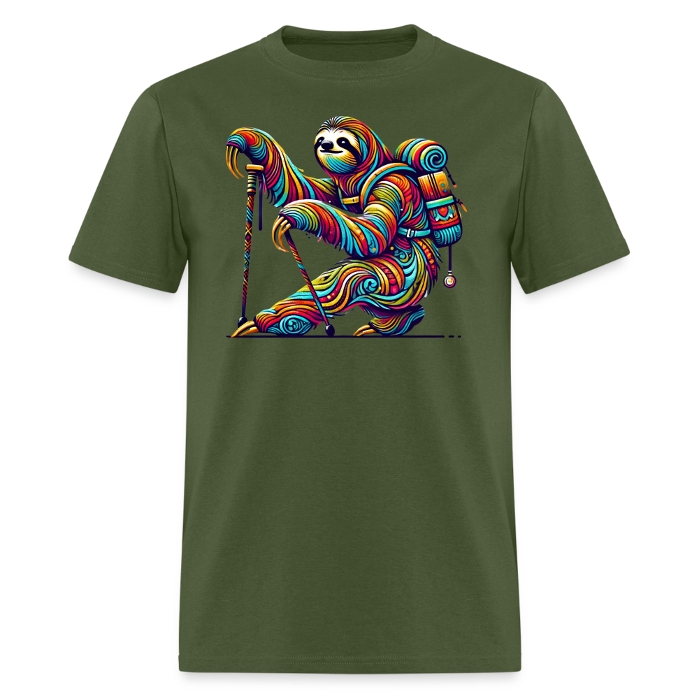 Psychedelic Sloth - Unisex T-Shirt - military green