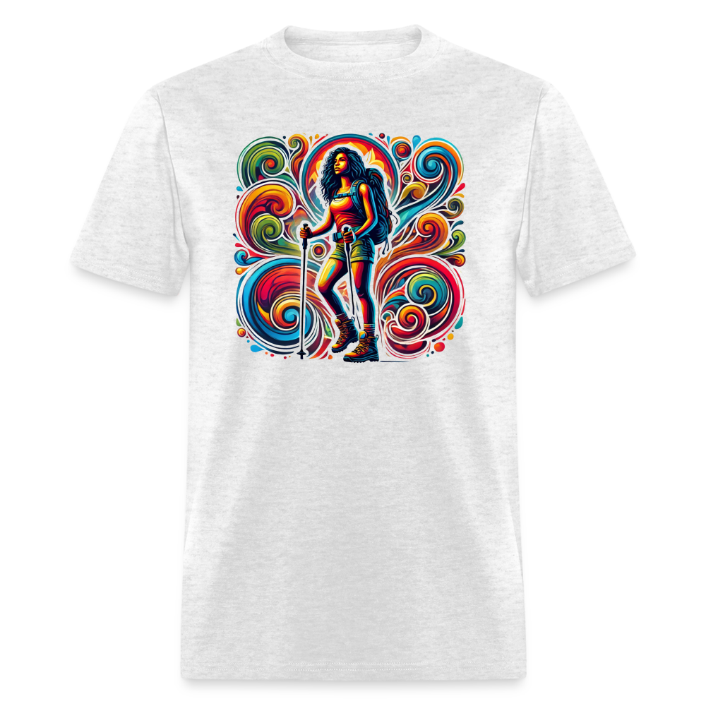 Psychedelic Female 2 Hiker - Unisex T-shirt - light heather gray