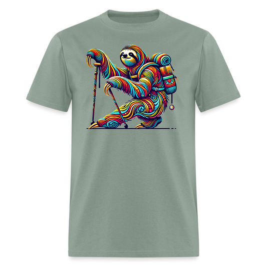 Psychedelic Sloth - Unisex T-Shirt - sage