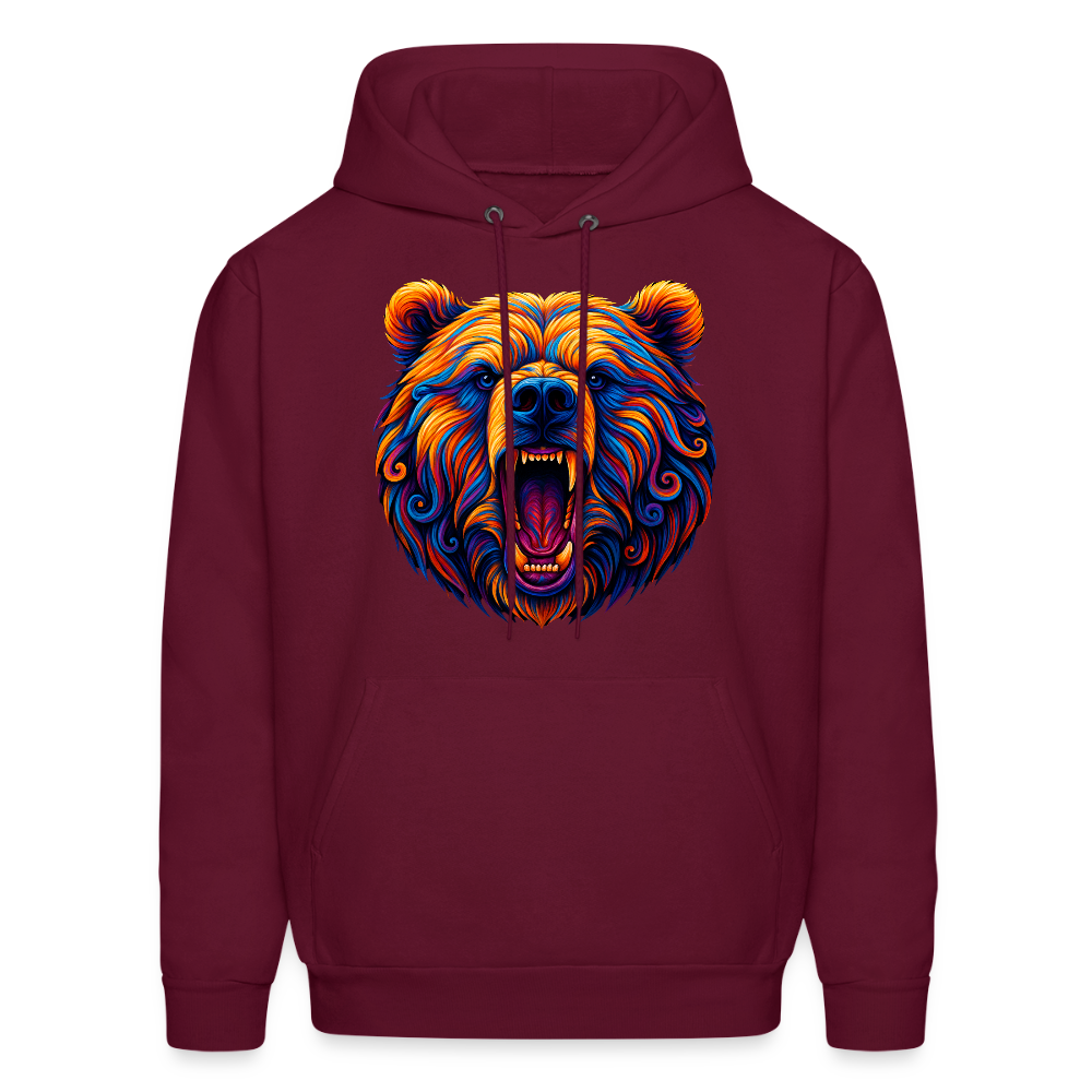 Psychedelic Bear - Unisex Hoodie - burgundy