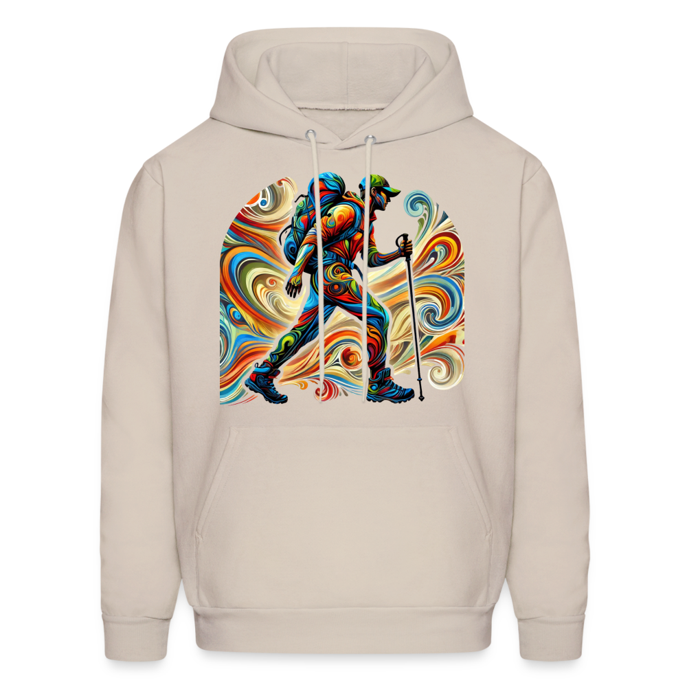 Psychedelic Male Hiker - Unisex Hoodie - Sand