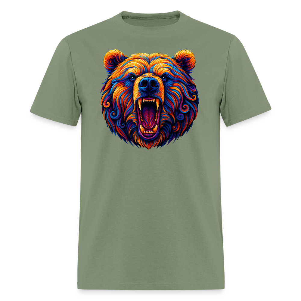 Psychedelic Bear - Unisex T-Shirt - military green