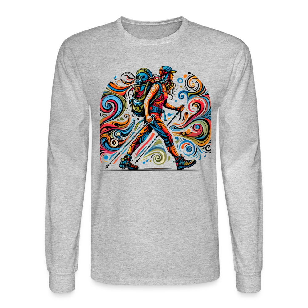 Psychedelic Hiker - Unisex Longsleeve T-shirt - heather gray