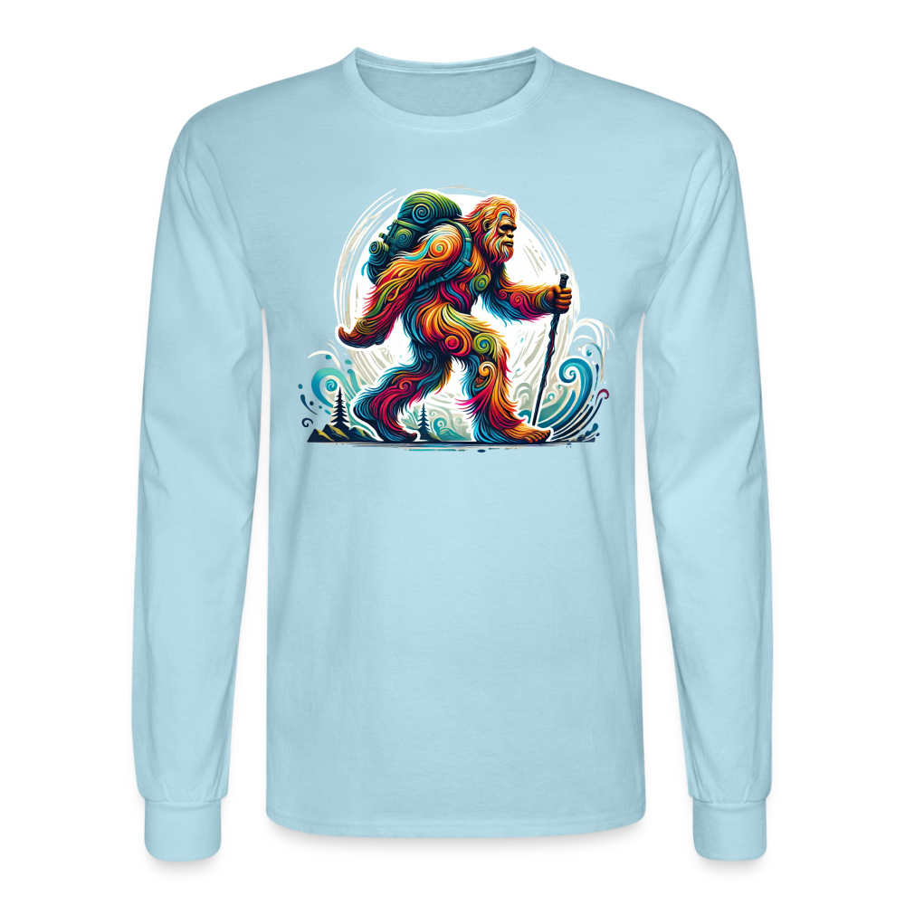 Psychedelic Bigfoot - Unisex Long Sleeve T-shirt - powder blue