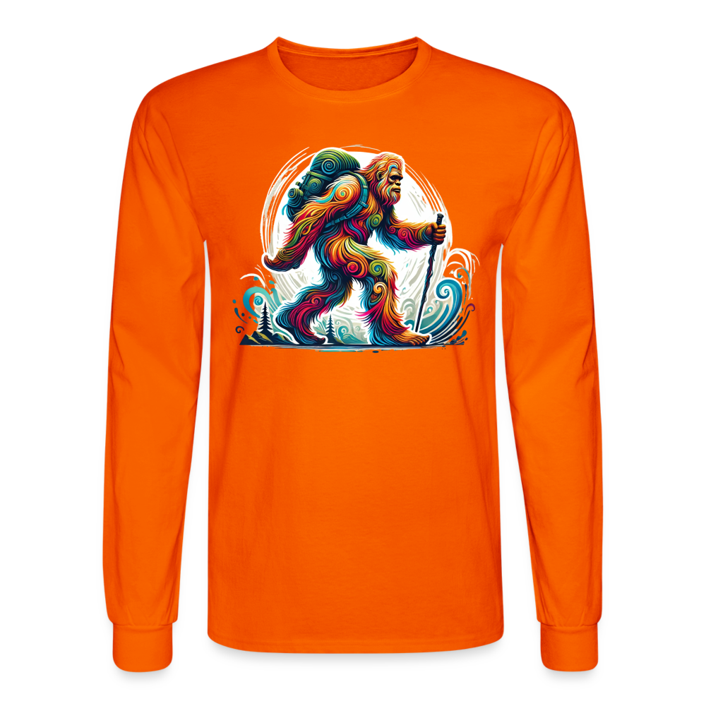 Psychedelic Bigfoot - Unisex Long Sleeve T-shirt - orange