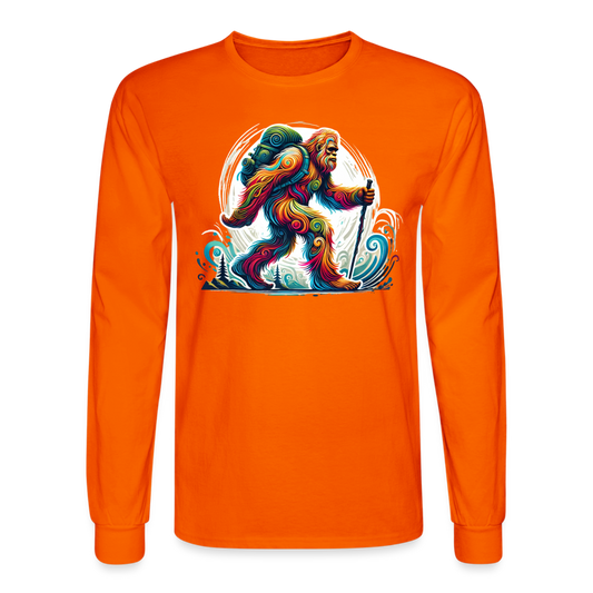 Psychedelic Bigfoot - Unisex Long Sleeve T-shirt - orange