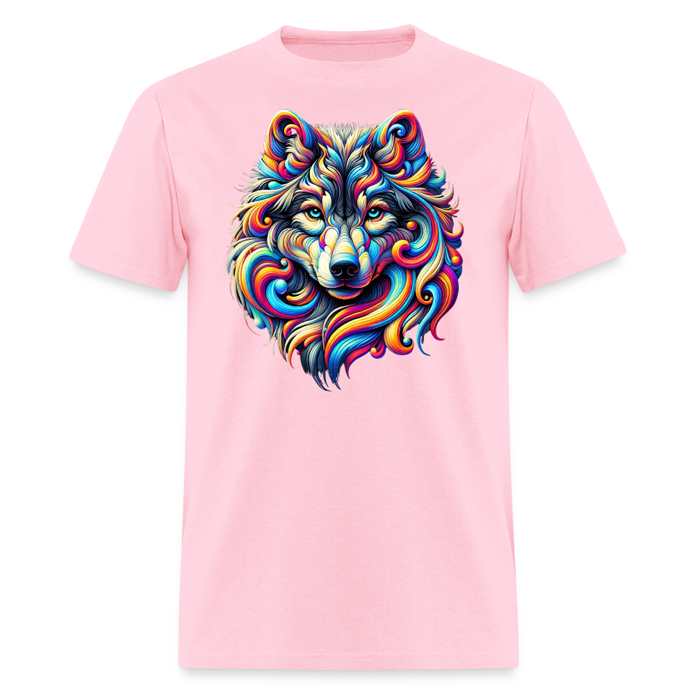 Psychedelic Wolf - Unisex T-shirt - pink