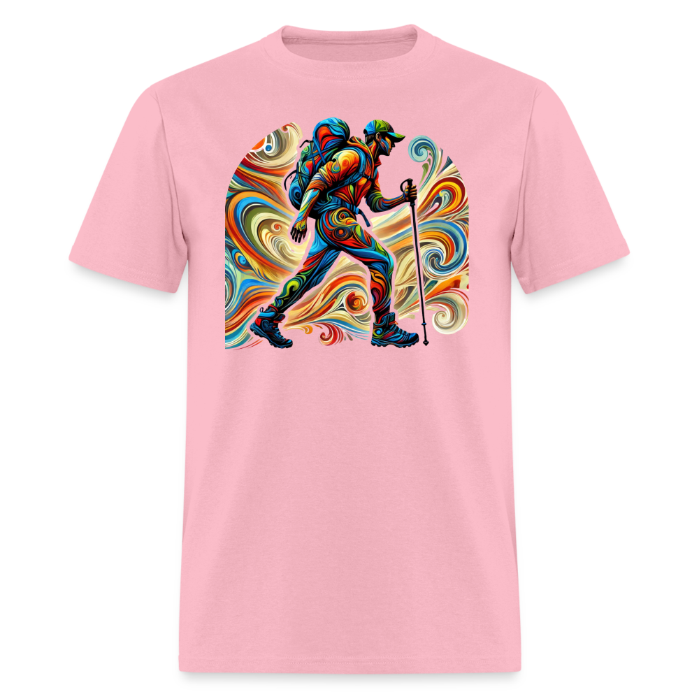 Psychedelic Male Hiker - Unisex T-Shirt - pink