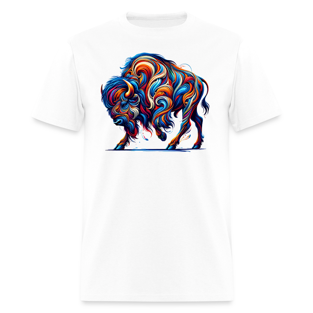 Psychedelic Bison - Unisex T-Shirt - white
