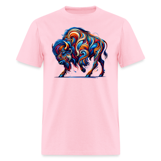 Psychedelic Bison - Unisex T-Shirt - pink