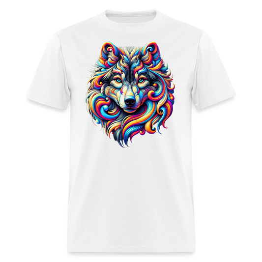 Psychedelic Wolf - Unisex T-shirt - white