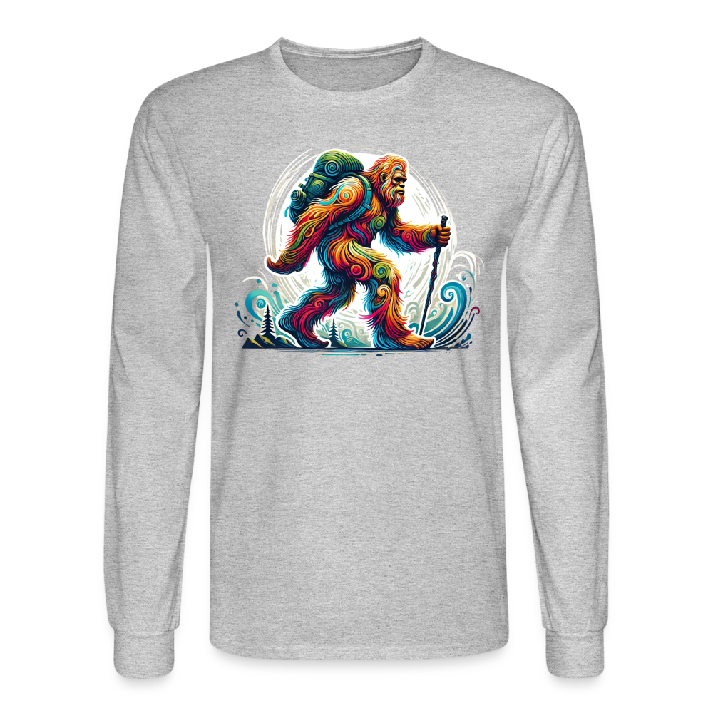 Psychedelic Bigfoot - Unisex Long Sleeve T-shirt - heather gray