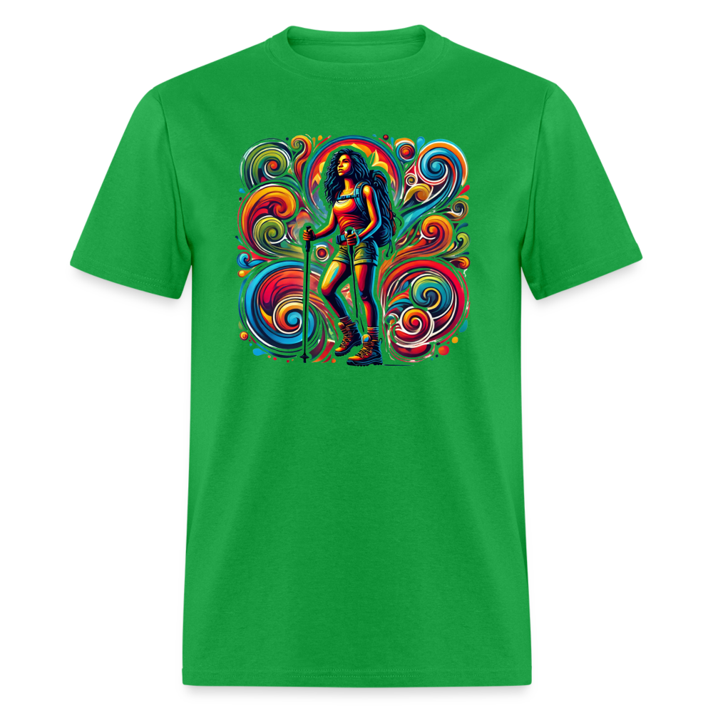 Psychedelic Female 2 Hiker - Unisex T-shirt - bright green