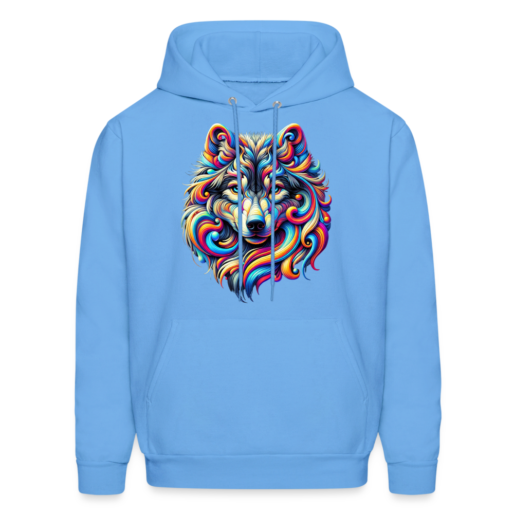 Psychedelic Wolf - Unisex Hoodie - carolina blue