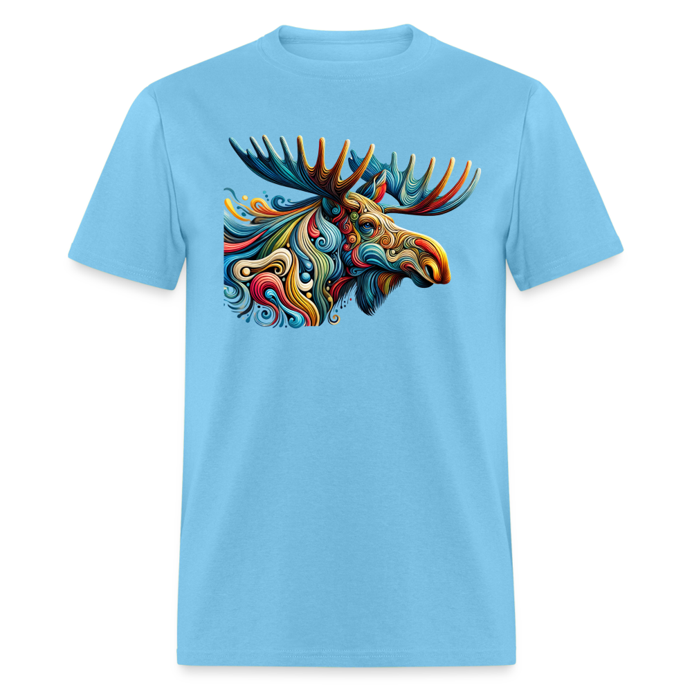 Psychedelic Moose - Unisex T-Shirt - aquatic blue