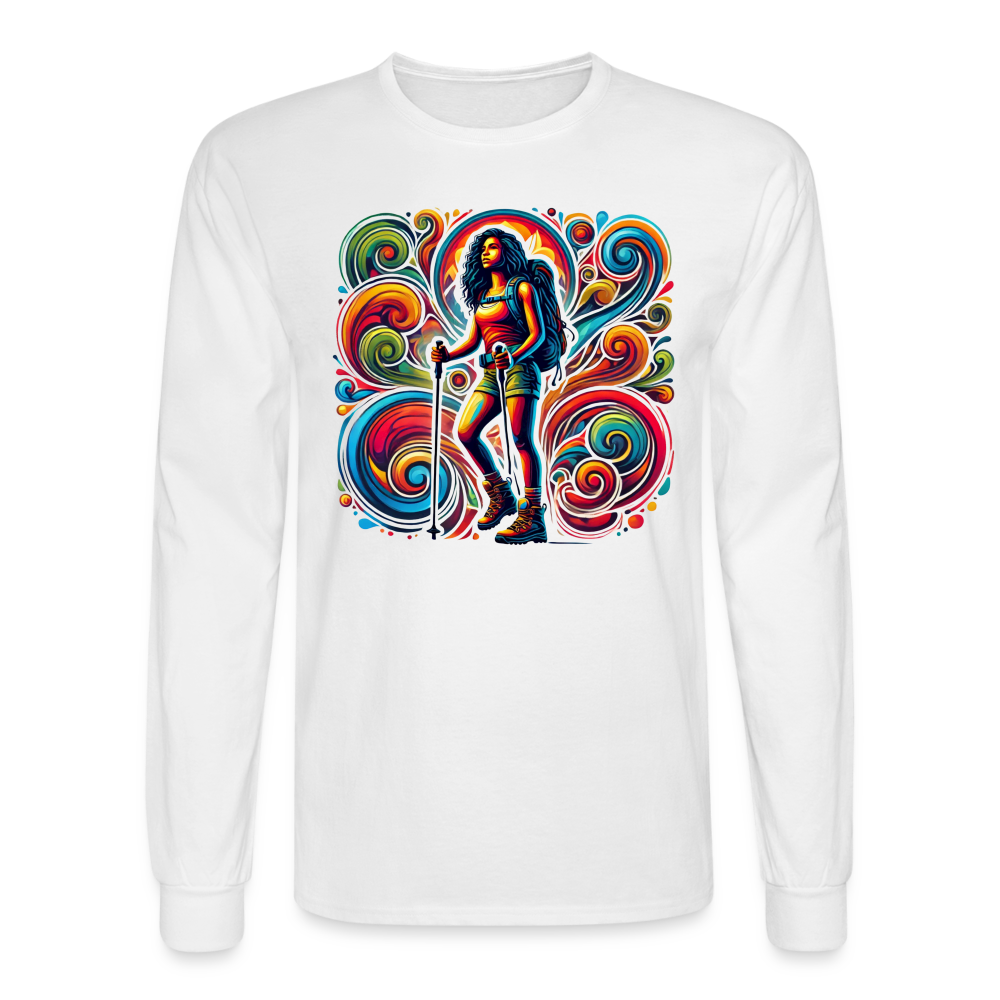 Psychedelic Female 2 Hiker - Unisex Long Sleeve T-shirt - white