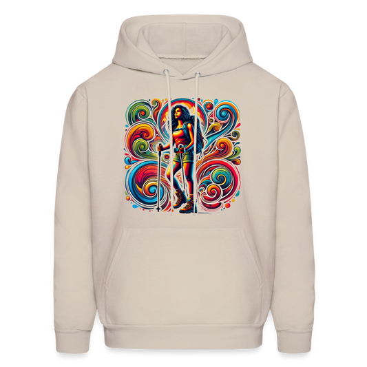 Psychedelic Female Hiker 2 - Unisex Hoodie - Sand