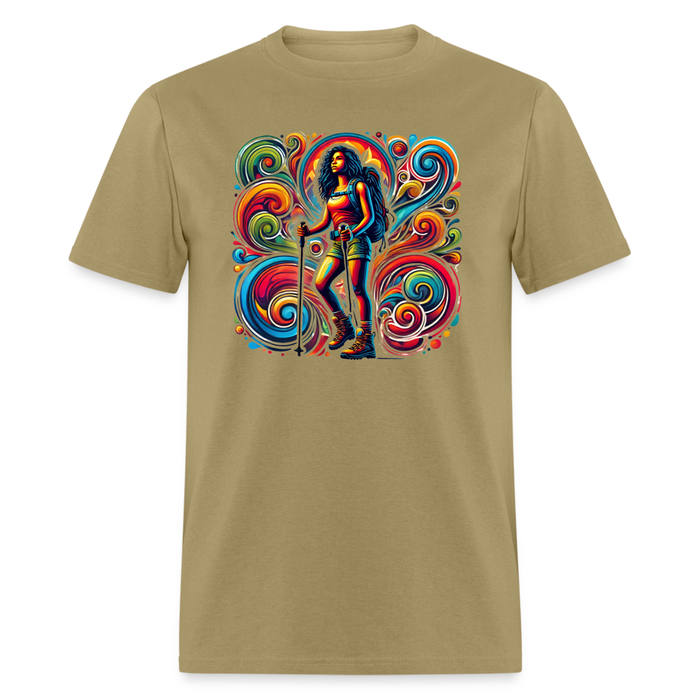 Psychedelic Female 2 Hiker - Unisex T-shirt - khaki