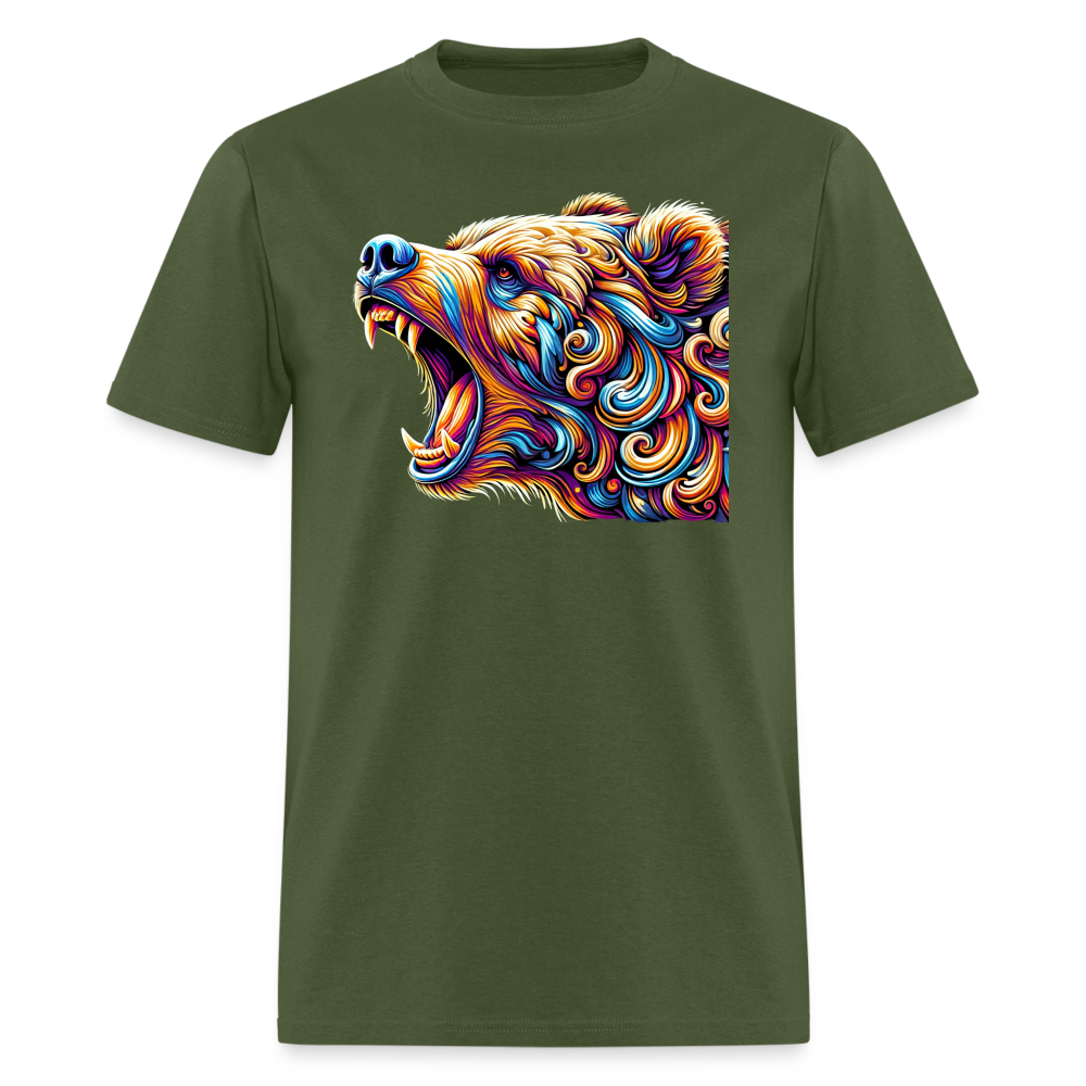 Psychedelic Bear - Unisex T-Shirt - military green